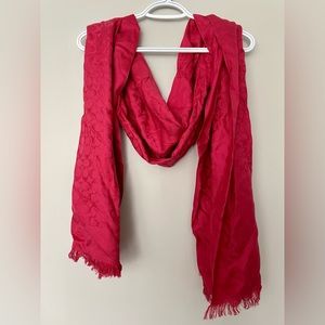 Coach Red Signature Scarf